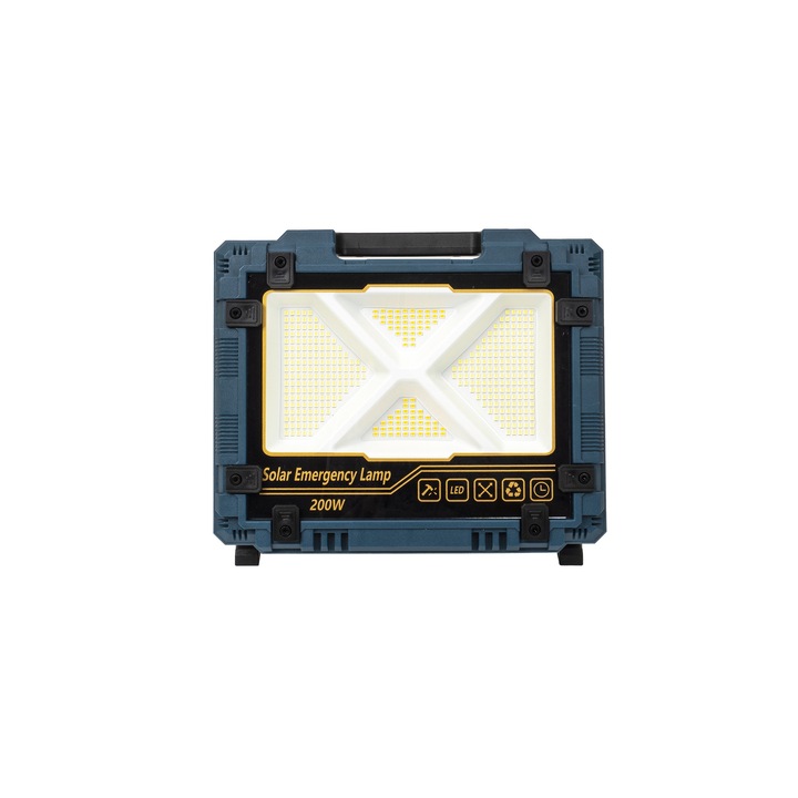 Proiector led cu incarcare solara si USB, 200W, panou incorporabil si detasabil Z-TOOLS / ZTS 8966