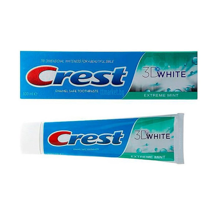 Паста за зъби CREST 3D, Избелваща, Ментов вкус, 100ml