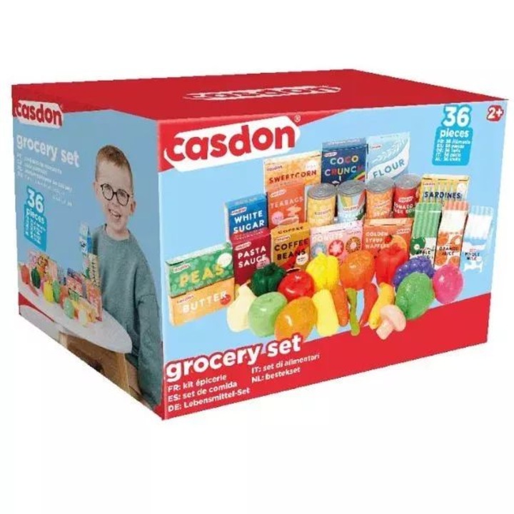Set de joaca, Casdon, Mancare, 36 piese, Multicolor, 2+