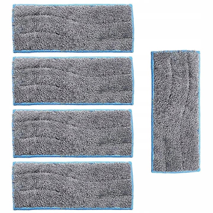 Set 5 lavete de rezervă pentru mop iRobot Braava Jet M6, 27x11 cm, reutilizabile, gri