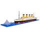 Set de constructie Titanic, WALALLA, 1860 piese, alb, pentru adulti si baieti