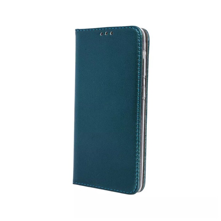 Калъф за книга, съвместим със Samsung Galaxy A71, G-Tech Flip Book, магнитно закопчаване, джоб за карта, първокласна стойка, тъмнозелен