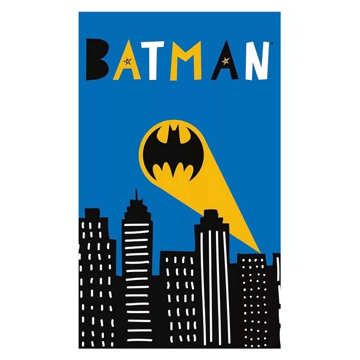 Хавлиена кърпа за ръце Batman синя, call sing 30x50 см