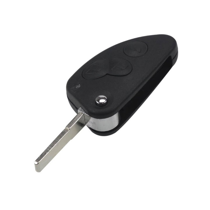 Topautochei Komplett kulcs, amely kompatibilis az Alfa Romeo 147 156 166 GT-vel, Frekvencia 433 Mhz, ID48 chip, SIP22 penge, 3 gomb