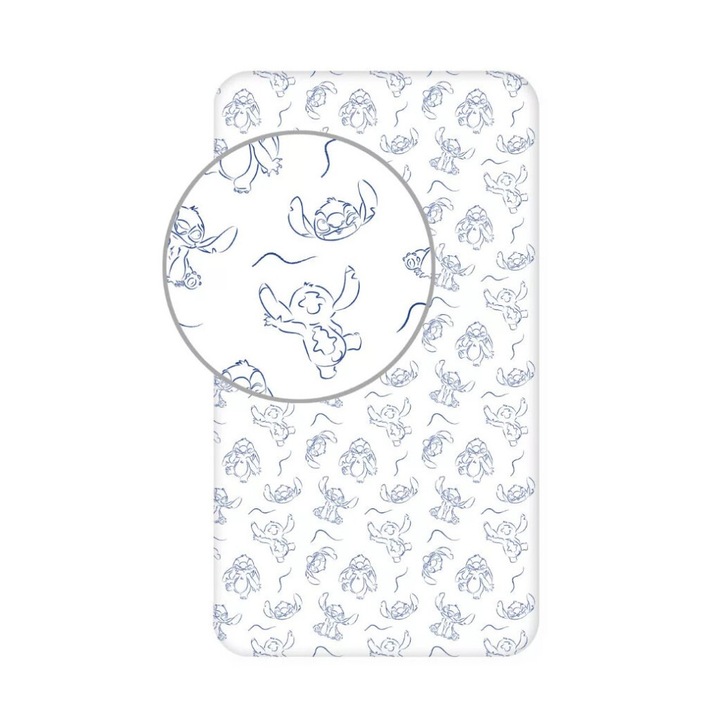 Lilo és Stitch A csillagkutya gumis lepedő 90x200 cm (Stellar)