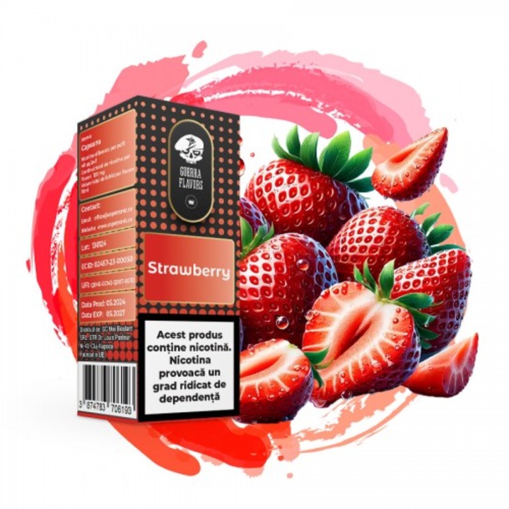 Lichid Tigara Electronica GuerraLiq - Strawberry, 10ml, 12mg