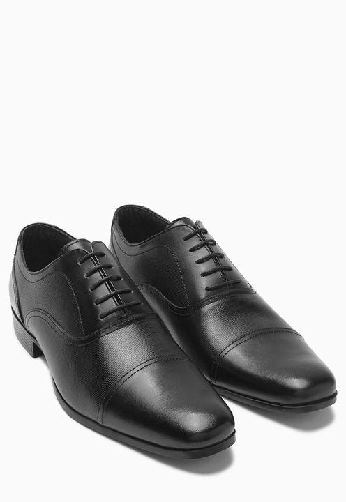 NEXT Pantofi Oxford negri de piele texturata 10