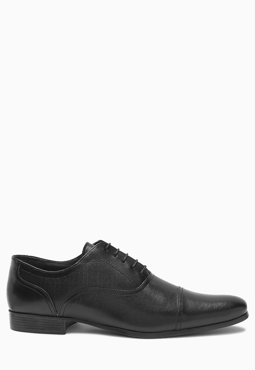 NEXT Pantofi Oxford negri de piele texturata 10