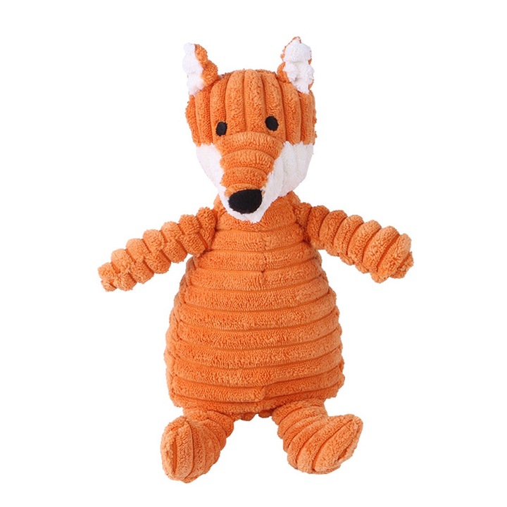 Jucarie vulpe plus cu sunet pentru caini 20 cm, BOMSTOM