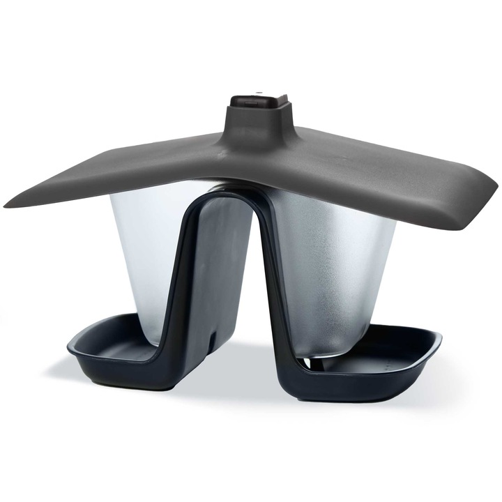 Hranitoare Pentru Pasari, Edanti, 27X18 Cm, Exterior, Suspendat, Plastic, Antracit