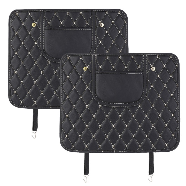 OEM 2 db-os hátsó ülésvédő készlet, fekete, 45 x 36 mm