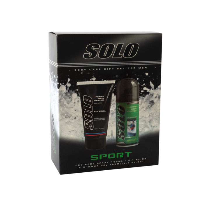 Men Solo Sport doboz, dezodor 150ml és tusfürdő 150ml