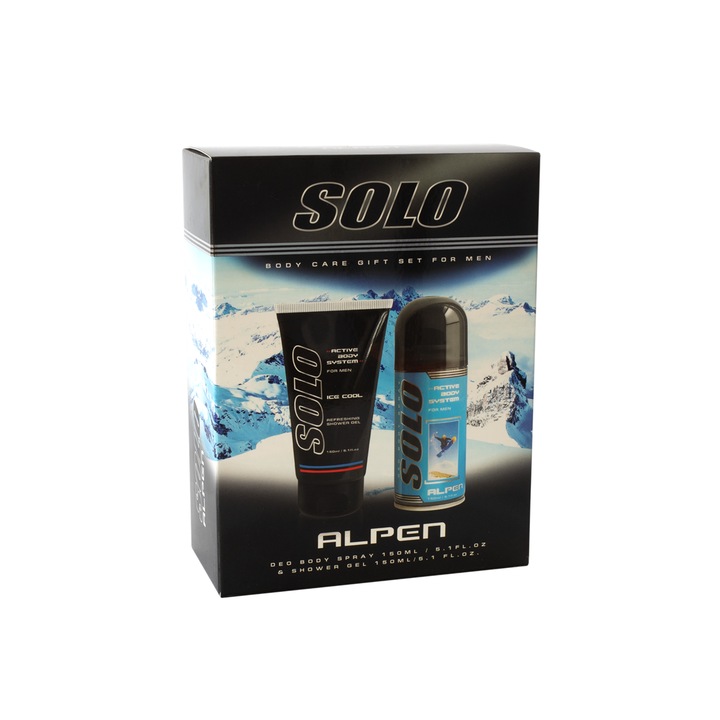 Solo Alpen férfi doboz, dezodor 150ml és tusfürdő 150ml