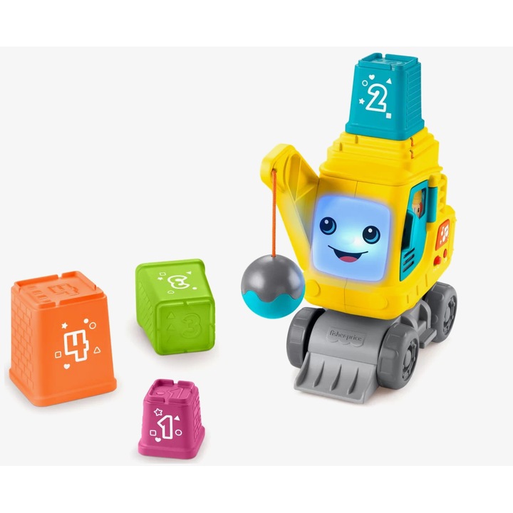 Jucarie interactiva macara, Mattel, pentru bebelusi