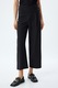 KOTON, Pantaloni crop drepti, Negru