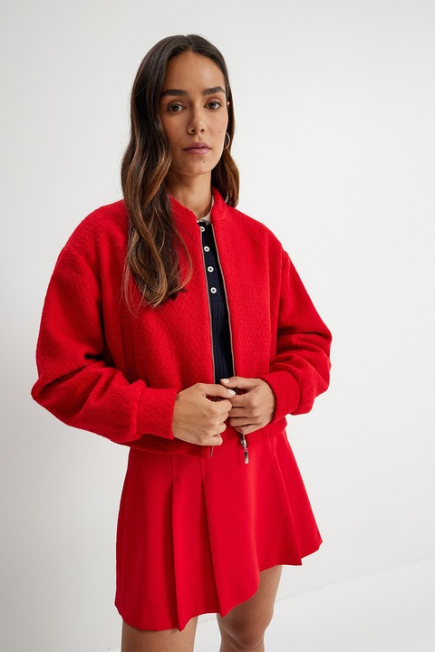 KOTON, Jacheta cu buzunare laterale, Rosu vermillion