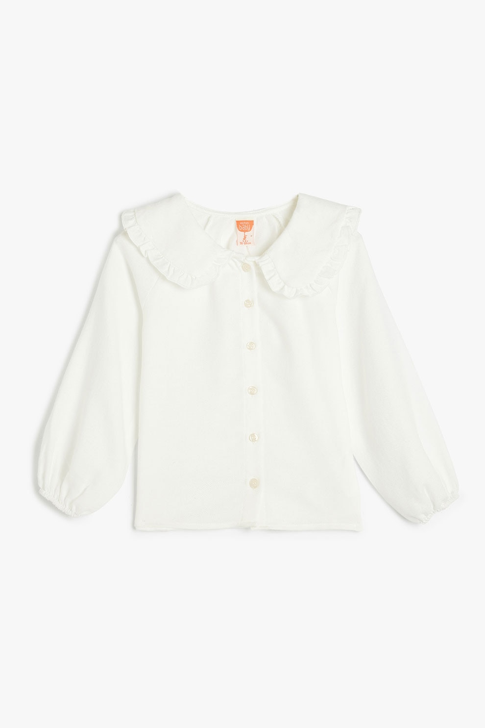 KOTON, Camasa cu guler Peter Pan, Alb murdar, 80-86 CM