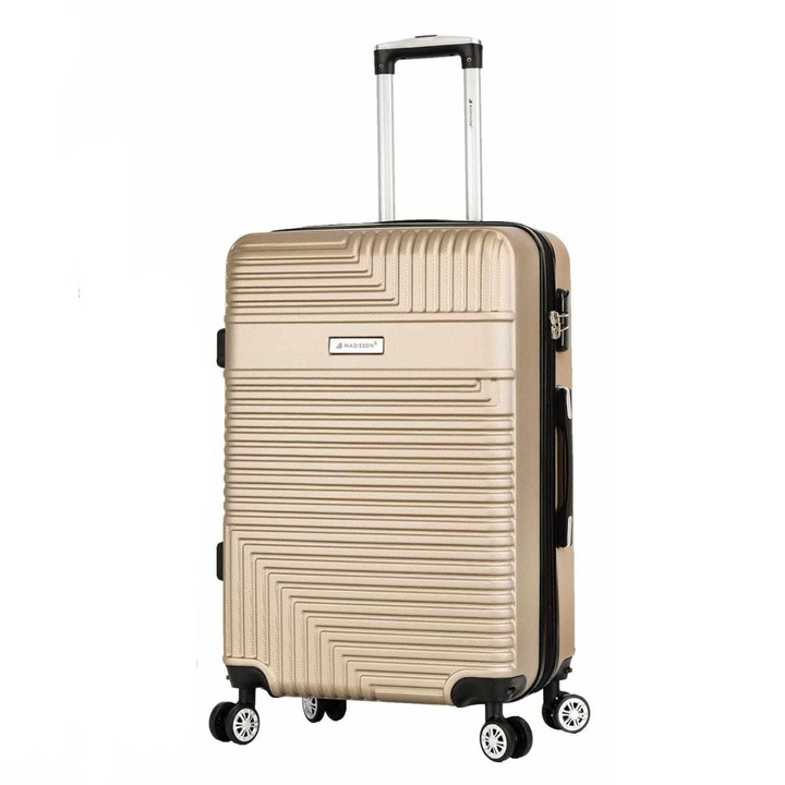 Куфар Madisson SW44504, 70 см, ABS, 4 разглобяеми колела, златист