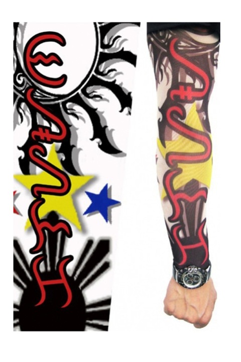 Maneca tatuata dama, WildFashion, 69832, Nylon, Multicolor, One Size INTL