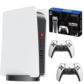 Consola Gaming Ultra HD 4K Retro, 20000 de jocuri Video, compatibila cu 15 Emulatoare, doua controlere wireless, cablu HDMI, 128 GB, portabila, cadoul perfect, alba Consola Gaming Ultra HD 4K Retro, 20000 de jocuri Video, compatibila cu 15 Emulatoare, doua controlere wireless, cablu HDMI, 128 GB, portabila, cadoul perfect, alba