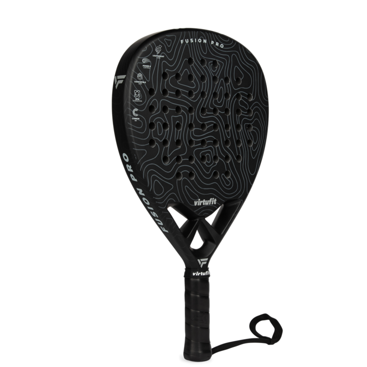 Хилка за падел VirtuFit Fusion Pro Padel Racket- Black- Grey, Дебелина на рамката 38 mm, Ергономична дръжка