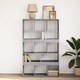 Biblioteca vidaXL, gri beton, 100x33x156,5 cm, lemn prelucrat, 20.75 kg