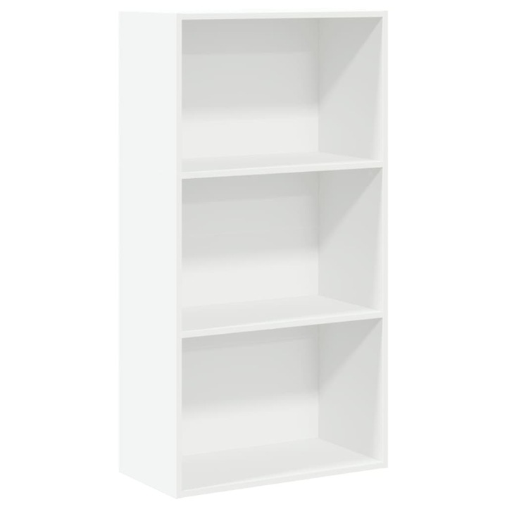 Biblioteca vidaXL, alb, 60x30x114 cm, lemn prelucrat, 16.25 kg
