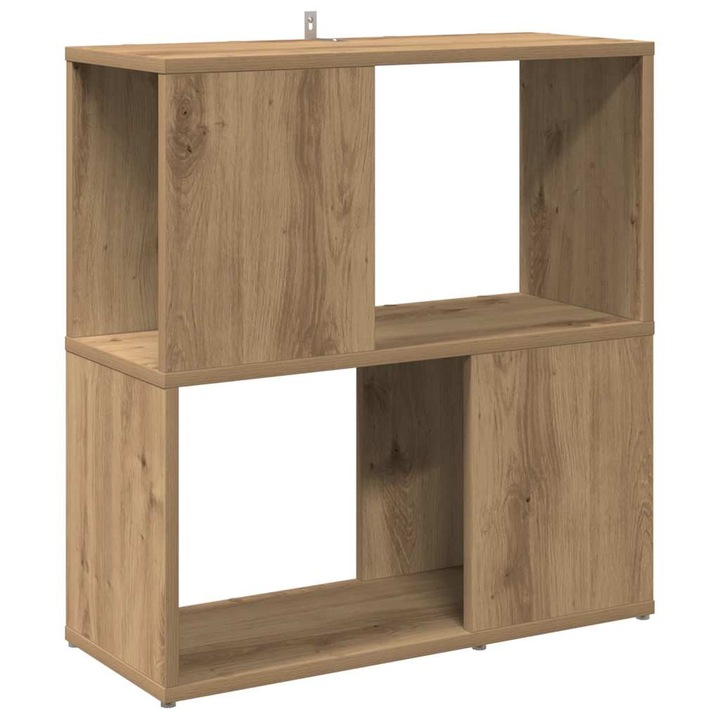 VidaXL kézműves tölgy színű szerelt fa könyvszekrény 60x24x63 cm 856729
