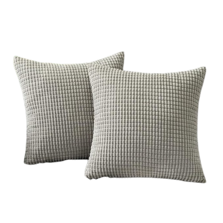 Set de 4 huse pentru perne MIULEE, moale si simplu, 40 x 40 cm, gri