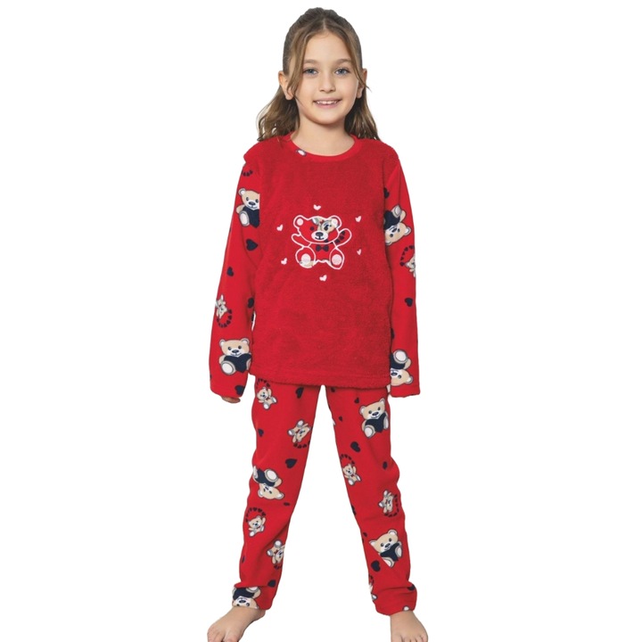 31UraMag, Cocolino bolyhos pizsama lanyoknak, puha es meleg, Piros