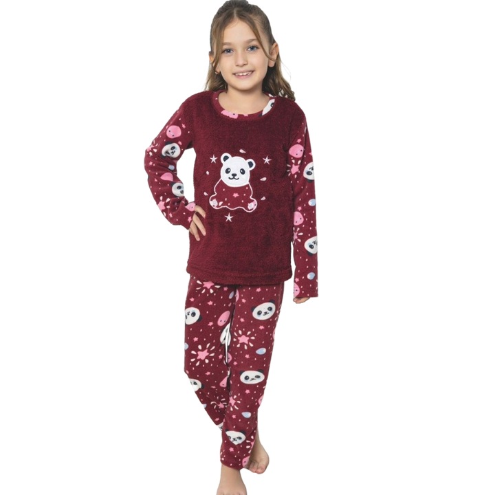 31UraMag, Cocolino bolyhos pizsama lanyoknak, puha es meleg, Bordó