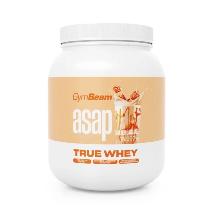 Proteine GymBeam ASAP True Whey, 900 g, caramel sarat