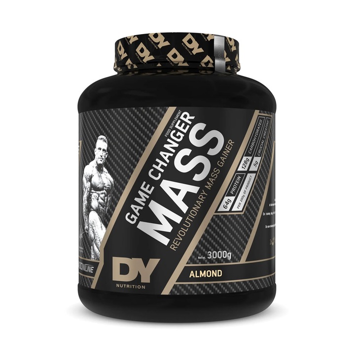 Gainer pentru crestere masa musculara, Dorian Yates Nutrition Game Changer Mass, Inghetata de migdale, 3.000 Kg