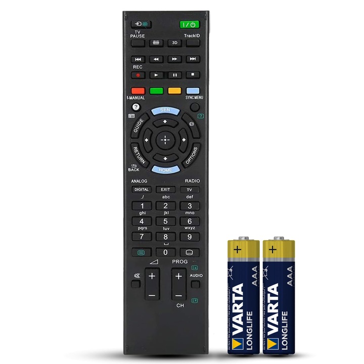 Telecomanda compatibila Sony, RM-L1165, TEMIX®, neagra, baterii incluse