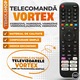 Telecomanda compatibila Vortex, V32R0212VS, V40R5162VS, V43R0213VS, V50R0213VS, V55R0213VS, V65R0213VS, TEMIX®, baterii incluse