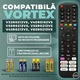 Telecomanda compatibila Vortex, V32R0212VS, V40R5162VS, V43R0213VS, V50R0213VS, V55R0213VS, V65R0213VS, TEMIX®, baterii incluse