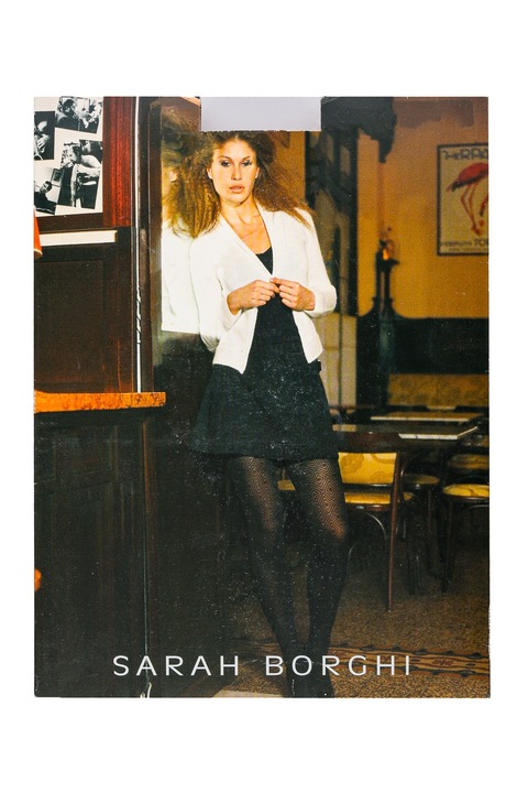 Dres din microfibra 3D, model geometric, Sarah Borghi Ixia 60 DEN, Maro