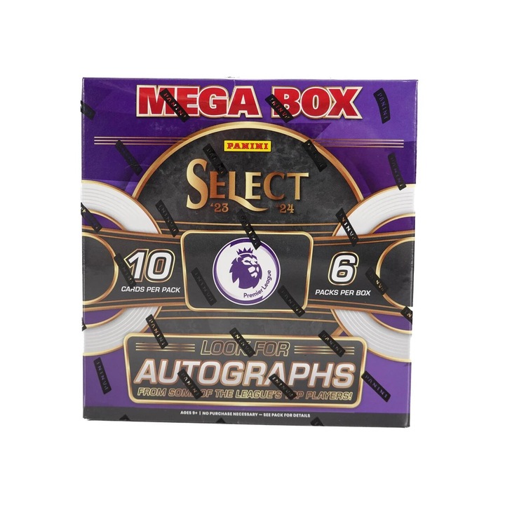 2023/24 Panini Select Premier League EPL Soccer Mega Doboz (60db Focis Kártya, benne Pink és Orange Ice Kártyák!)