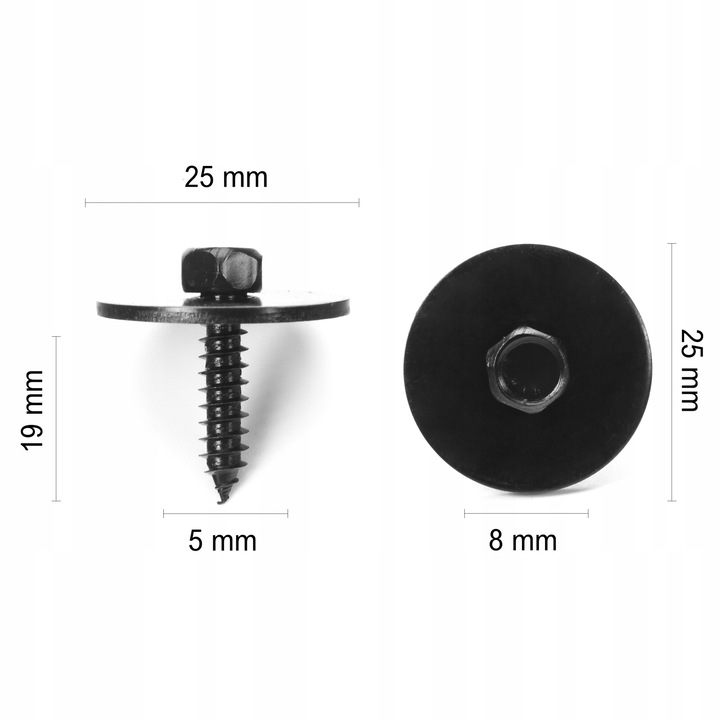 Rögzítőcsavar, BMW, Mercedes, Mini, VAG, 07149126886, Univerzális, Alkalmazható különböző autómárkákhoz, Átmérő 5 mm