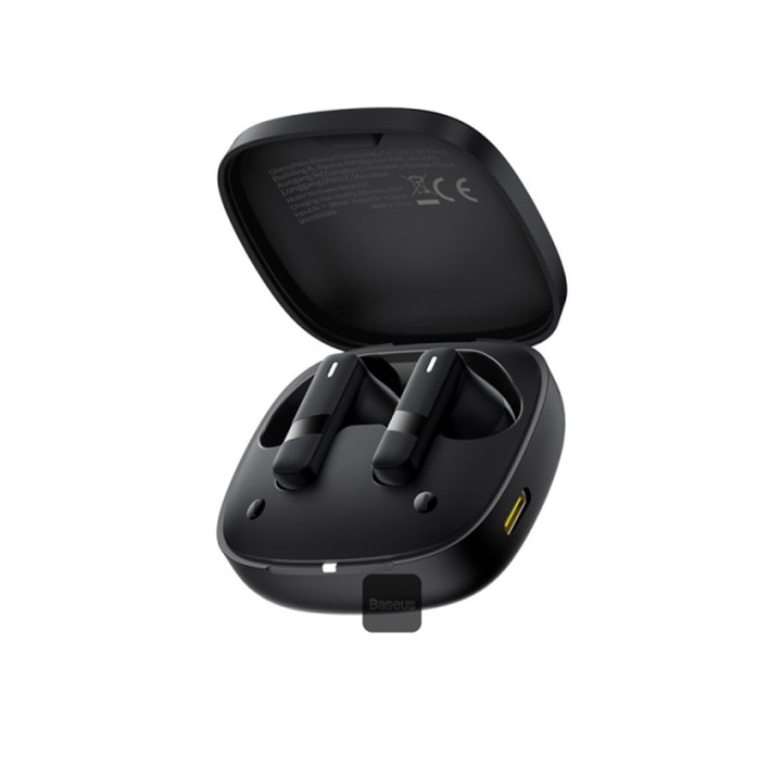 Casti Wireless Baseus A00069700113-00, Bluetooth 5.3, IPX5, Negru