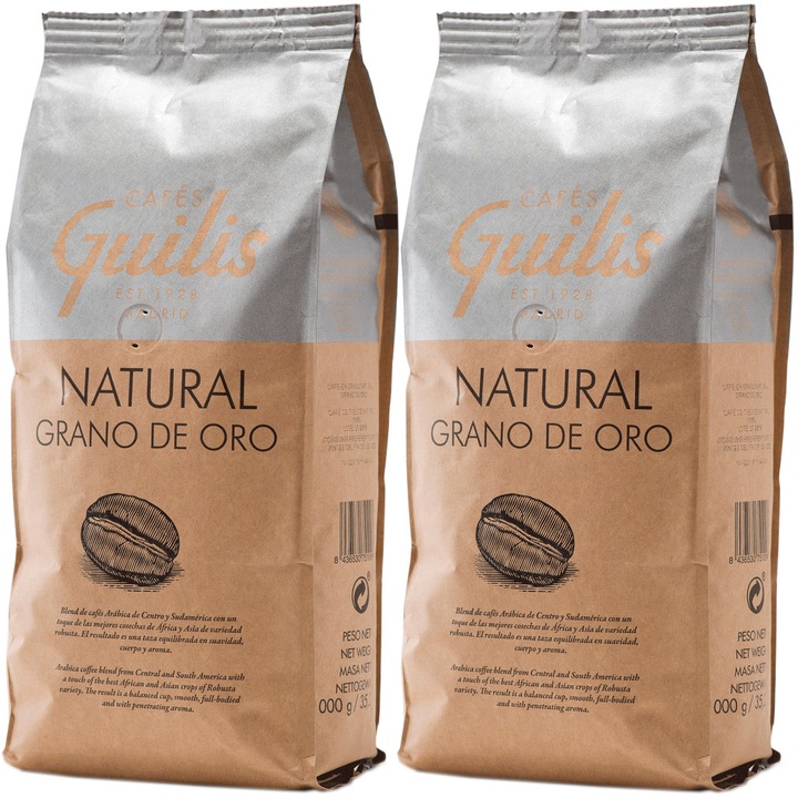 Cafea Boabe Cafeś Guilis Natural de Oro 2 x 1kg