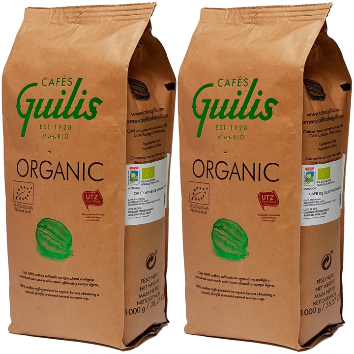 Cafes Guilis Organic 2x1kg cafea boabe