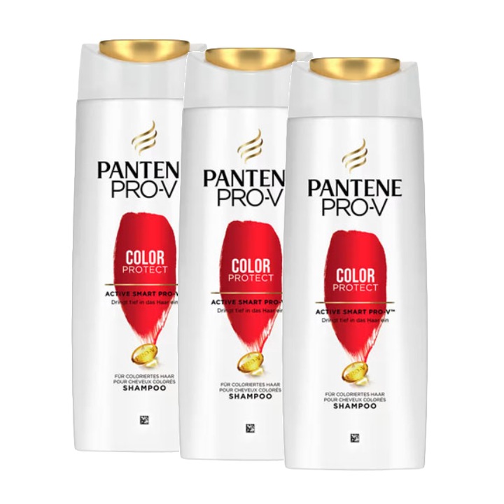 Sampon pentru par vopsit Pantene PRO-V Color Protect, 3 x 500 ml