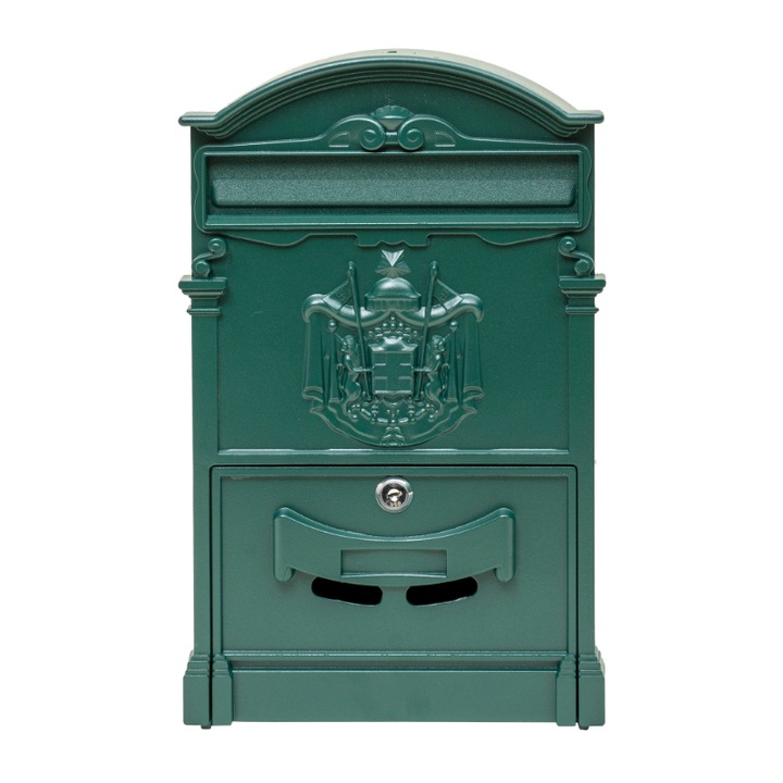 Kültéri fém postaláda, zöld