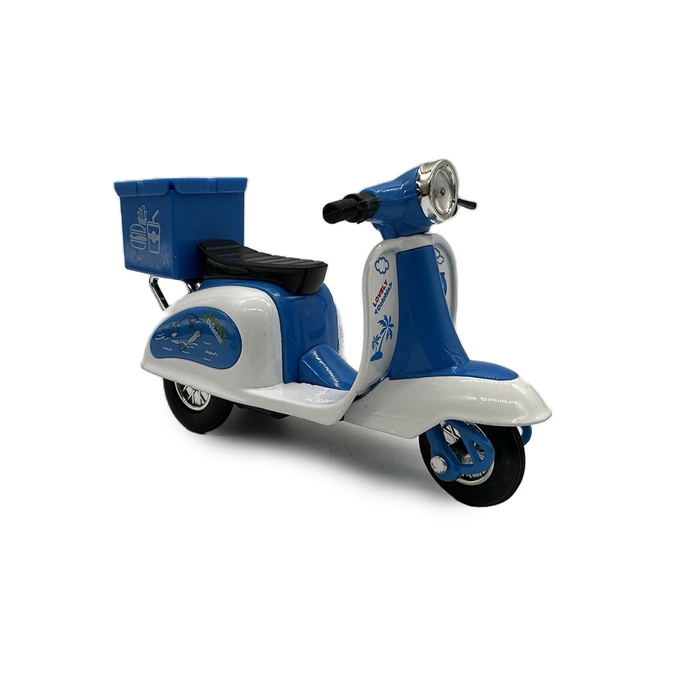 KJR⭐︎ Scuter de jucarie Metalic, Mini Motorcycle, 12 cm, pull-back