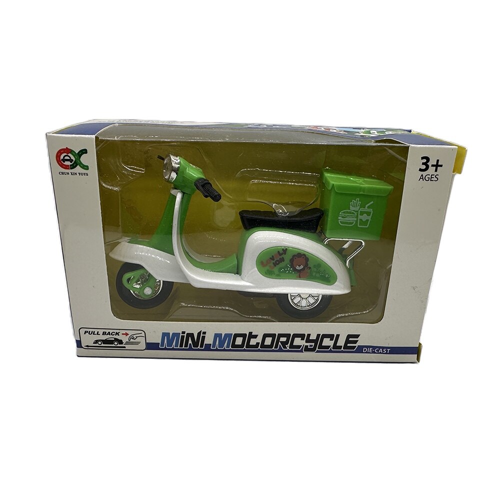 Scuter de jucarie Metalic, Mini Motorcycle, 12 cm, pull-back