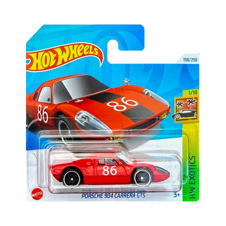 ΠΠΎΠ»Π° Hot Wheels, Porsche 904 Carrera GTS, 1:64, ΠΠ΅ΡΠ°Π»Π½Π°, Π§Π΅ΡΠ²Π΅Π½Π°