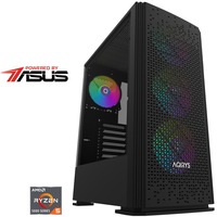Sistem Desktop PC Gaming Serioux Powered by ASUS cu procesor AMD Ryzen 5 5500 pana la 4.20GHz, 32GB DDR4, 1TB SSD, ASUS Dual GeForce RTX 3050 OC 6GB GDDR6, No OS, Black