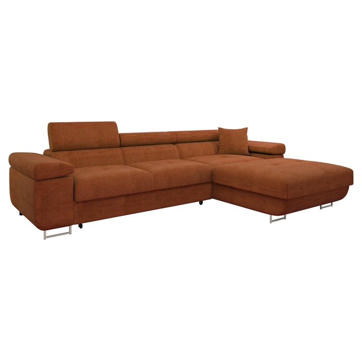 Coltar rabatabil Torezio Mini, MIRJAN24, dreapta, portocale, 170x280x87 cm