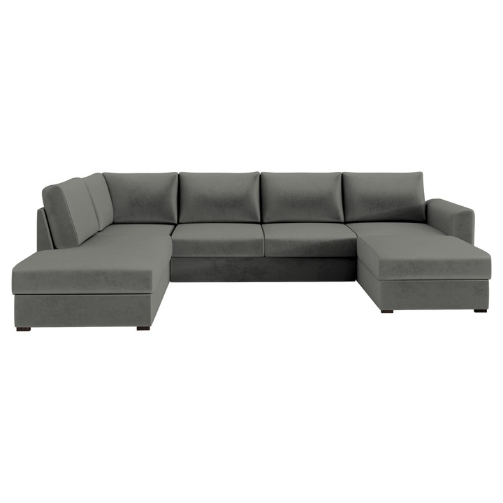 Coltar rabatabil Szafran, MIRJAN24, stanga, gri inchis, 305x188x85 cm